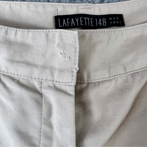 Lafayette 148 Khaki Shorts *FLAWS* Size 14 - Picture 4 of 10